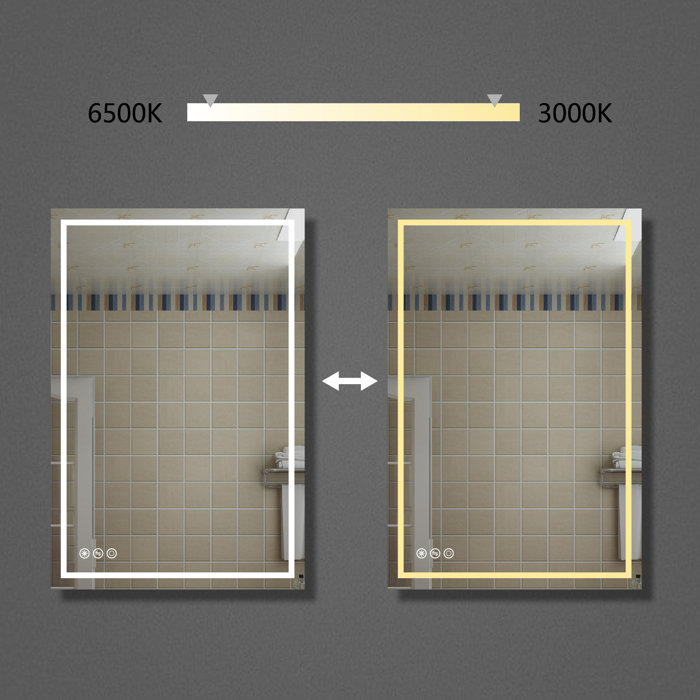 Boyel Living Rectangle LED Wall Mirror & Reviews Wayfair